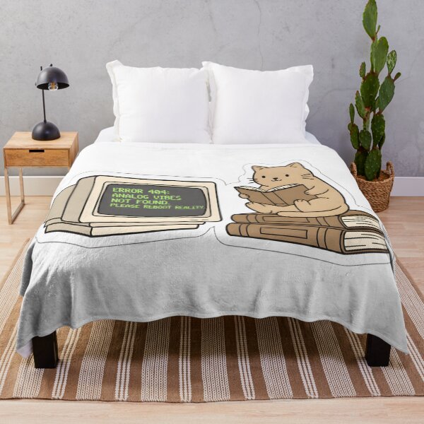 Item preview, Retro Computer Error Cat Bookworm Cozy Reading Aesthetic Vintage Tech Academic Humor designed and sold by StickyGuys.