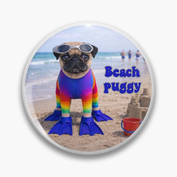 Item preview, Beach Puggy! designed and sold by MissTerryWoman.