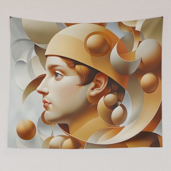 Item preview, Bounce Abstract Portrait designed and sold by shanblue6.