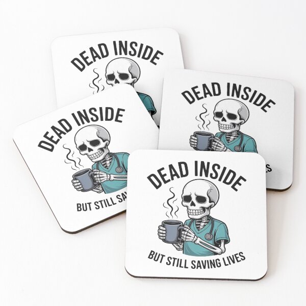 Item preview, Exhausted Skeleton Nurse - Dead Inside But Still Saving Lives Meme designed and sold by Mr-wow.