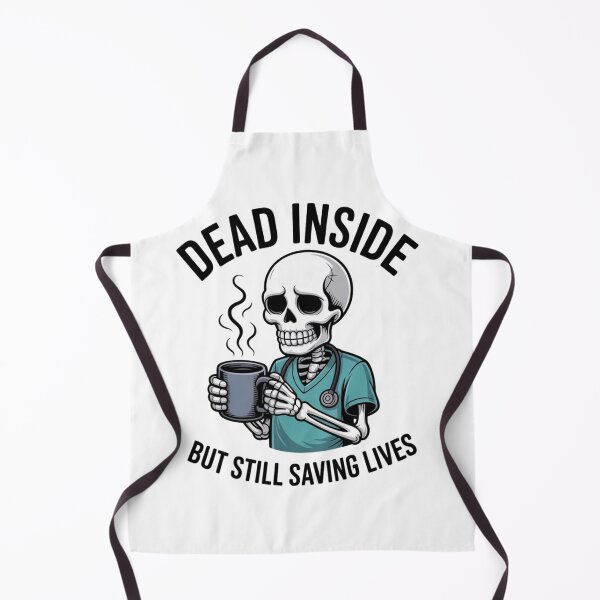 Item preview, Exhausted Skeleton Nurse - Dead Inside But Still Saving Lives Meme designed and sold by Mr-wow.
