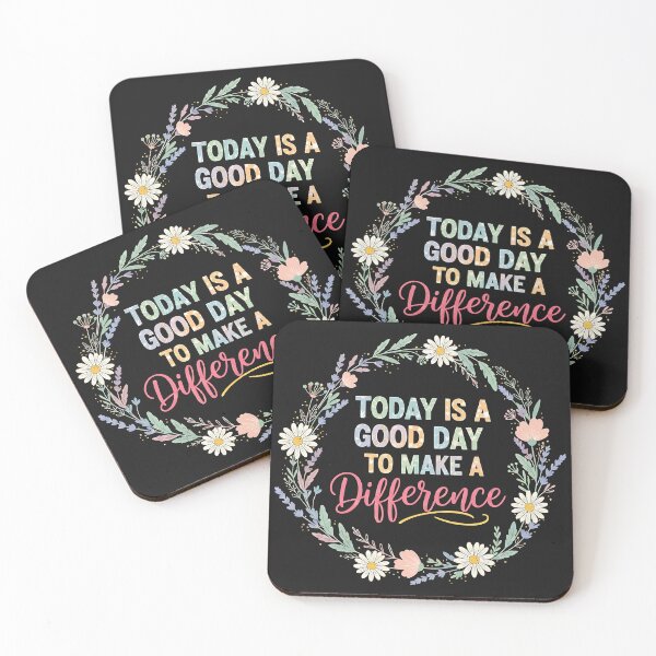 Item preview, Today Is A Good Day To Make A Difference Floral Quote designed and sold by graphixpolash.