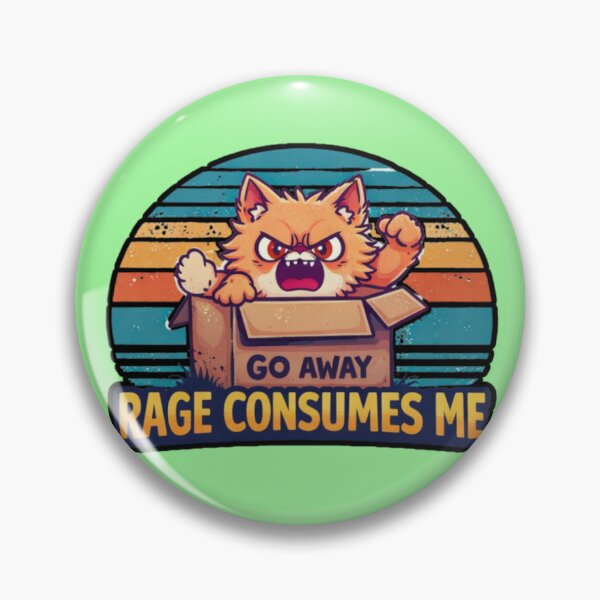 Item preview, Rage Consumes Me – Introvert Cat in a Box Retro Urban Style designed and sold by Mosogoloso.