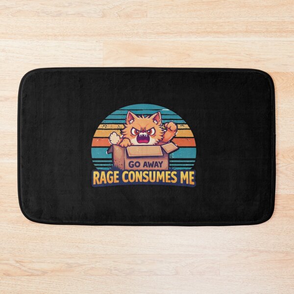 Item preview, Rage Consumes Me – Introvert Cat in a Box Retro Urban Style designed and sold by Mosogoloso.