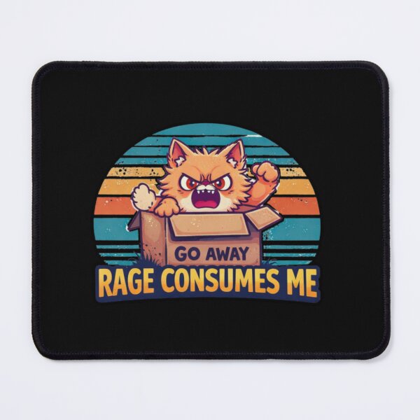 Item preview, Rage Consumes Me – Introvert Cat in a Box Retro Urban Style designed and sold by Mosogoloso.