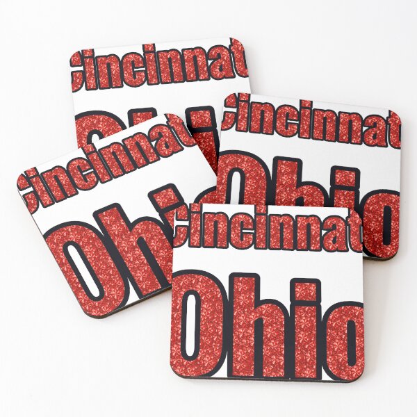 Item preview, Cincinnati Ohio City Name With Red Rhinestone designed and sold by TheIconSmith.