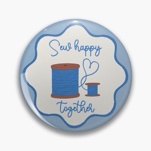 Item preview, Sew Happy Together thread and bobbin blue cream designed and sold by KatelynDesigns-.