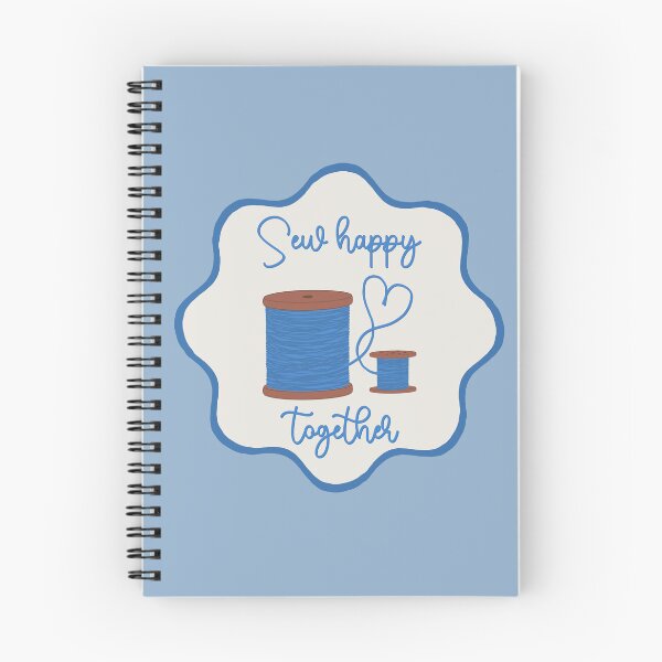 Item preview, Sew Happy Together thread and bobbin blue cream designed and sold by KatelynDesigns-.