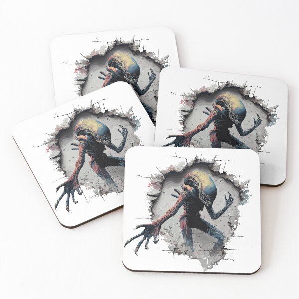 Item preview, Alien Xenomorph Breaking Through Wall | Sci-Fi Horror Creature Art designed and sold by Petru&Myself.