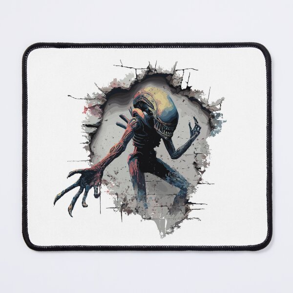 Item preview, Alien Xenomorph Breaking Through Wall | Sci-Fi Horror Creature Art designed and sold by Petru&Myself.