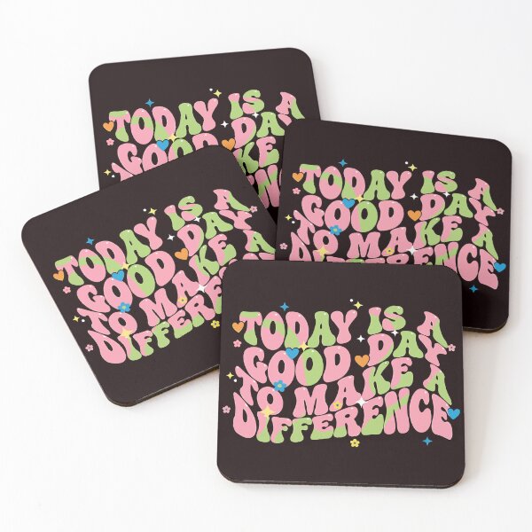 Item preview, Retro Groovy Today Is A Good Day To Make A Difference Quote designed and sold by graphixpolash.