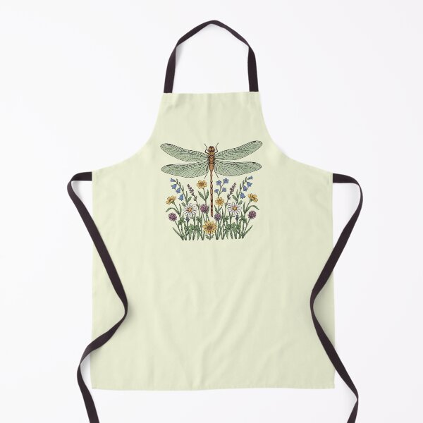 Item preview, Dragonfly with Garden Wildflowers Art designed and sold by BirdsnStuff.