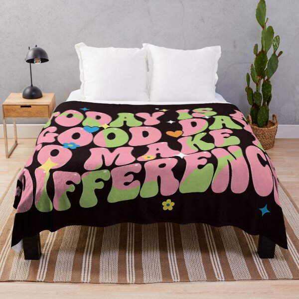 Item preview, Retro Groovy Today Is A Good Day To Make A Difference Quote designed and sold by graphixpolash.