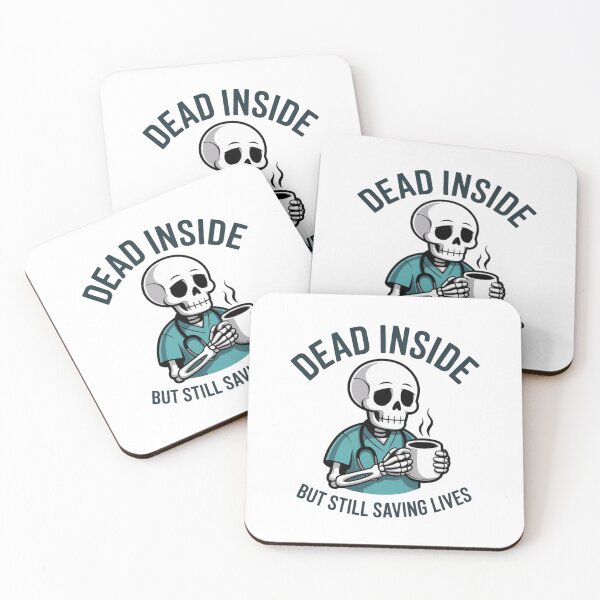 Item preview, Dead Inside But Still Saving Lives - Funny Skeleton Nurse Art designed and sold by Mr-wow.