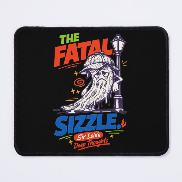 Item preview, Sir Loin The Fatal Sizzle Existential Bacon Detective Noir Art - Funny Melting Meat Foodie Philosophy Surreal Dali Style Illustration by Vivaan Studio designed and sold by Vivaan Studio.