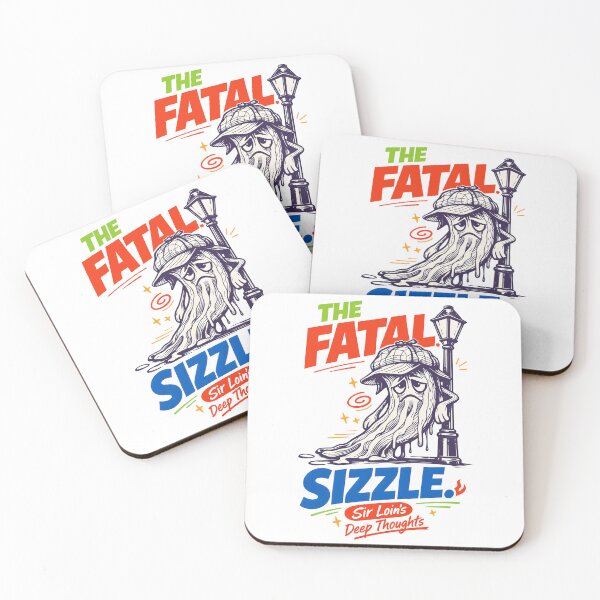 Item preview, Sir Loin The Fatal Sizzle Existential Bacon Detective Noir Art - Funny Melting Meat Foodie Philosophy Surreal Dali Style Illustration by Vivaan Studio designed and sold by Vivaan Studio.