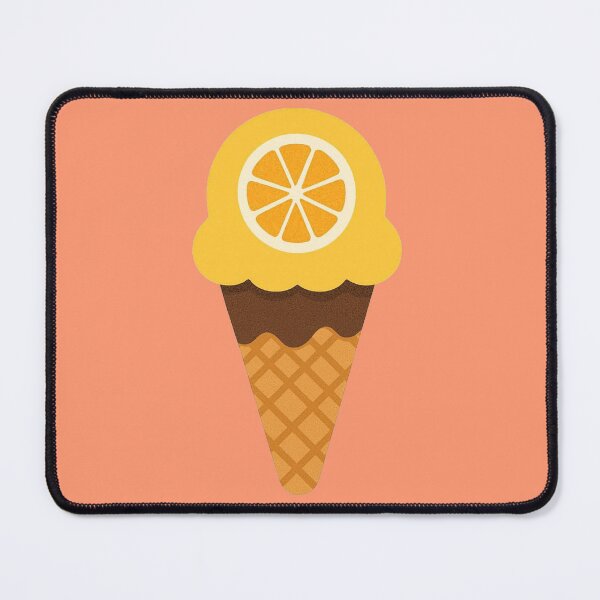 Item preview, Lemon and Orange Ice Cream Cone | Kawaii Citrus Sticker designed and sold by Aloloco.