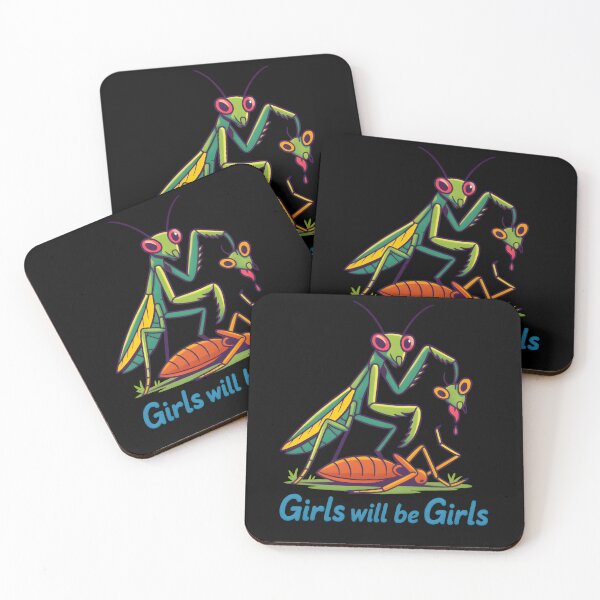 Item preview, Girls Will Be Girls - Funny Praying Mantis Biology Humor designed and sold by VibeWear2026.