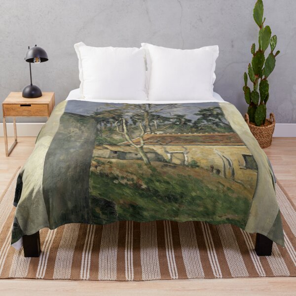Item preview, Farmyard by Paul Cézanne: Rustic Post Impressionist Landscape Poster designed and sold by artofuniverse.