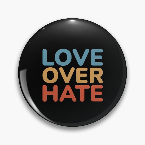 Item preview, Love Over Hate - Positive Inspirational Message designed and sold by Shape Snip Studio.
