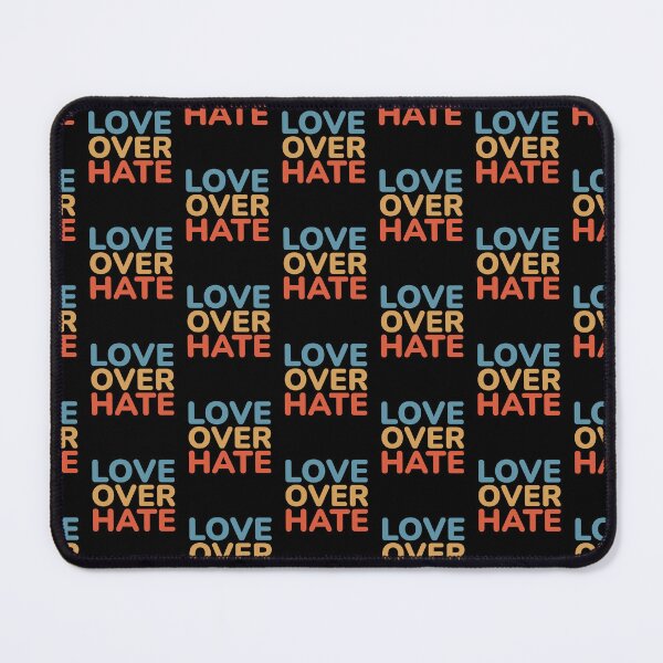 Item preview, Love Over Hate - Positive Inspirational Message designed and sold by Shape Snip Studio.
