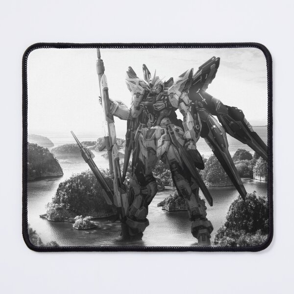 Item preview, black white ZGMF-X20A Strike Freedom Gundam raja ampat bali illustration digital art designed and sold by sabartgunpla.