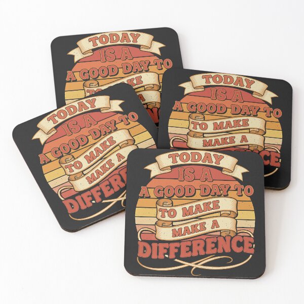 Item preview, Vintage Sunset Today Is A Good Day To Make A Difference Quote designed and sold by graphixpolash.