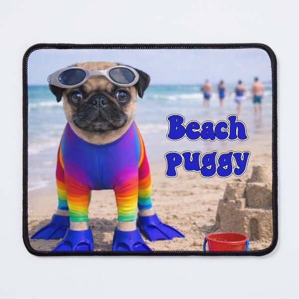 Item preview, Beach Puggy! designed and sold by MissTerryWoman.