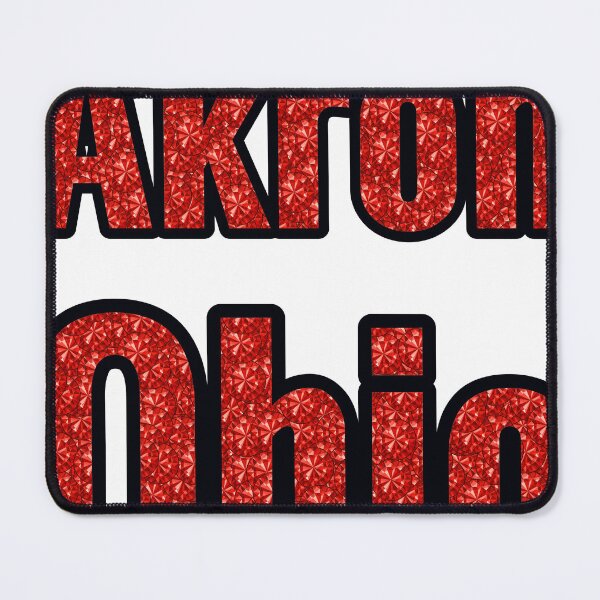 Item preview, Akron Ohio City Name With Red Rhinestone designed and sold by TheIconSmith.