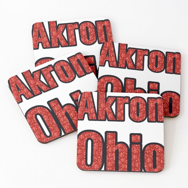 Item preview, Akron Ohio City Name With Red Rhinestone designed and sold by TheIconSmith.