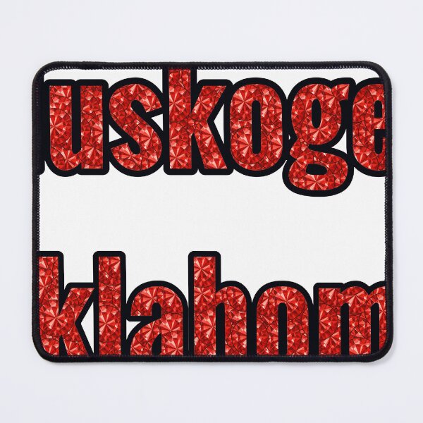 Item preview, Muskogee Oklahoma City Name With Red Rhinestone designed and sold by TheIconSmith.