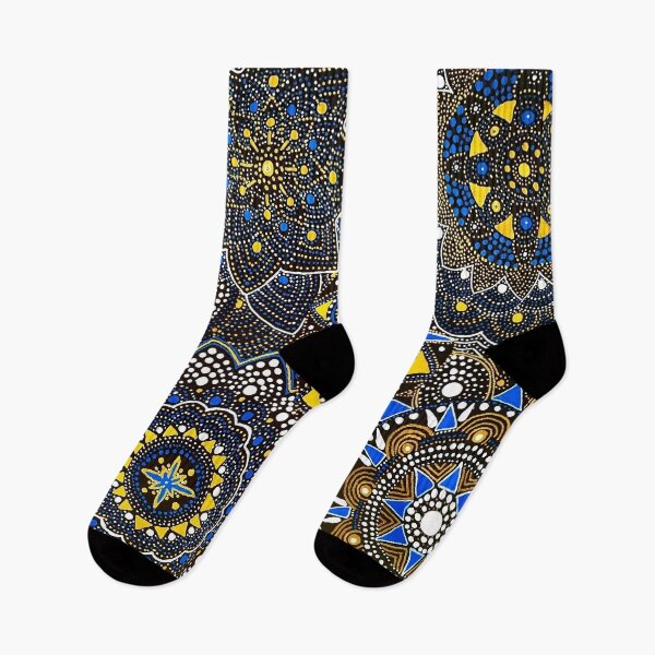 Artikelvorschau, Mandala Blau-Gold  entworfen und verkauft von SanScho69.