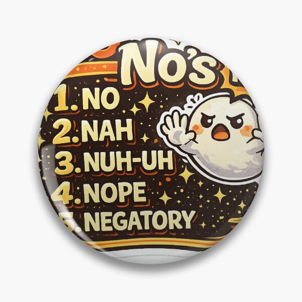 Item preview, 05 No’s Funny Ghost Sticker – Nope Nah Nuh-Uh Negatory Meme Design designed and sold by vinothmech53.