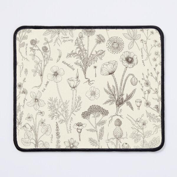 Item preview, Wildflowers collage/ off white and umber designed and sold by Katerina Mitkova Kirilova.