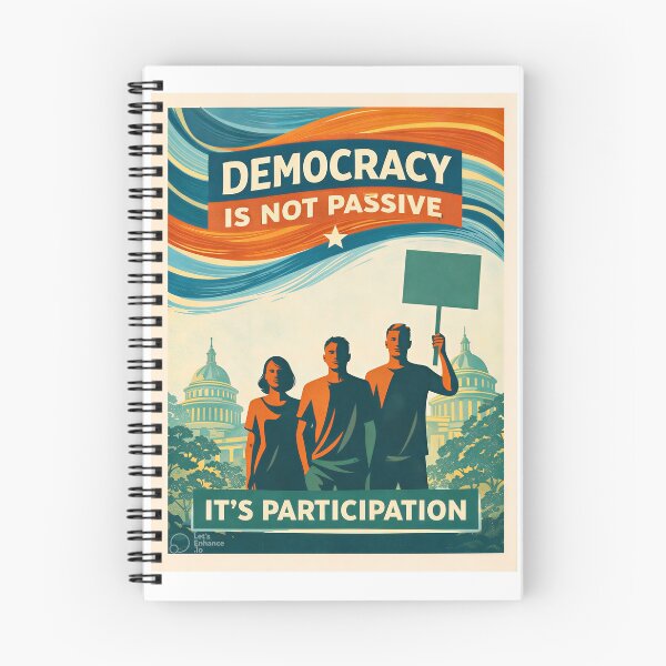 Item preview, Democracy is not passive - it’s participation Tshirt designed and sold by Jogi77.
