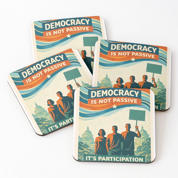 Item preview, Democracy is not passive - it’s participation Tshirt designed and sold by Jogi77.