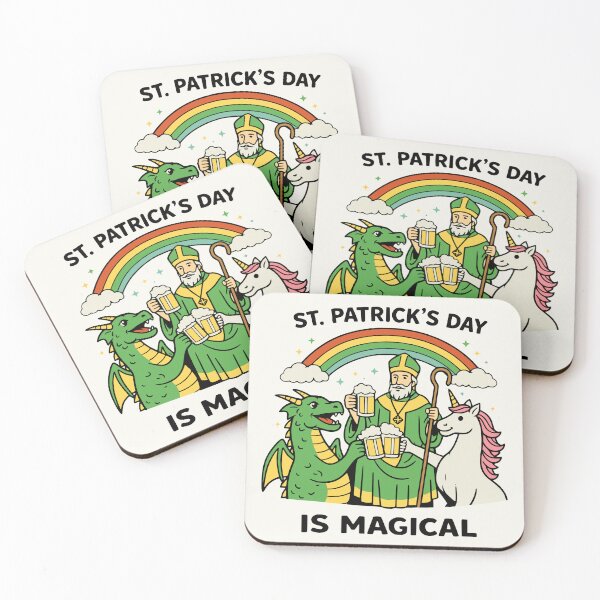 Item preview, Magical St Patricks Day Unicorn Dragon Beer designed and sold by Imaginationbeyond.