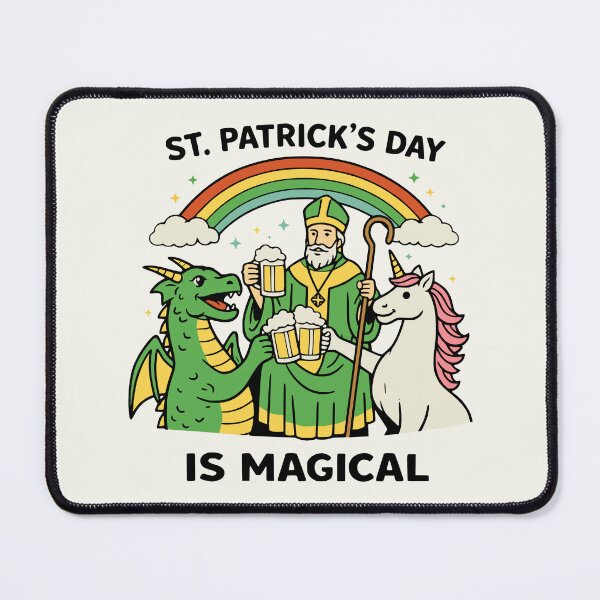 Item preview, Magical St Patricks Day Unicorn Dragon Beer designed and sold by Imaginationbeyond.