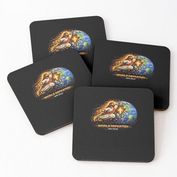 Item preview, World Defeated John 16:33 Gamer Christian Video Game designed and sold by najaks.