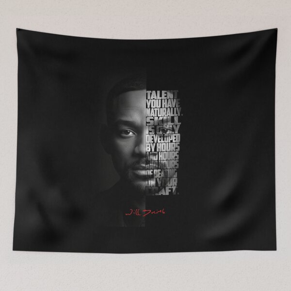 Item preview, Will Smith Split Face Poster designed and sold by Enea Kelo.