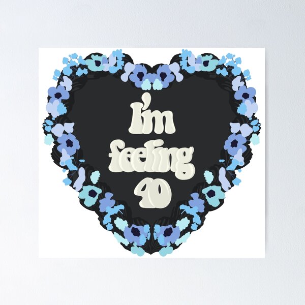 Item preview, I'm Feeling 40 Love Heart Birthday Cake designed and sold by FreeOrca.