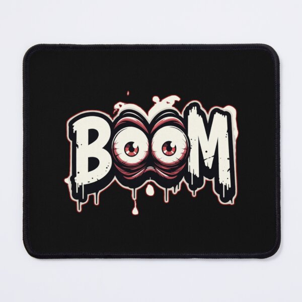Item preview, Boom – Full of Fear Lettering with Eyes | Funny Cartoon Design designed and sold by Mosogoloso.