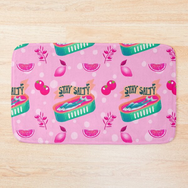 Item preview, Stay salty sardines with pink food designed and sold by Snookies Prints.