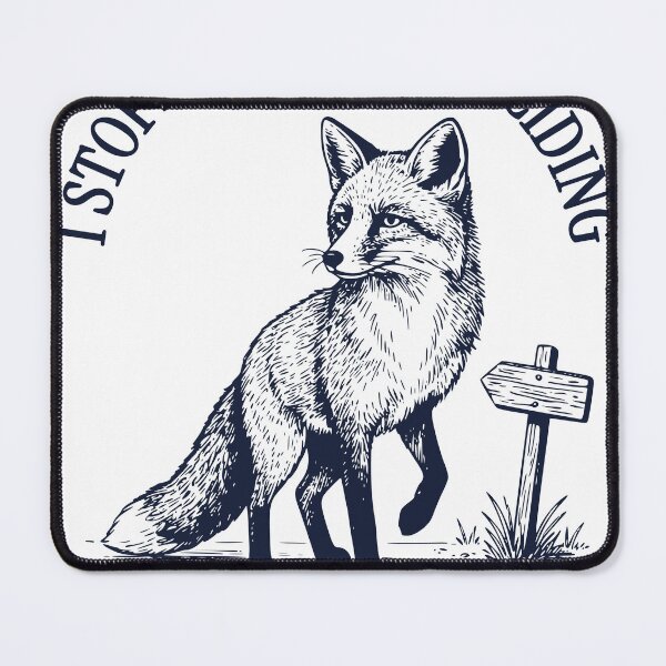 Item preview, I Stopped Before Deciding Fox – Vintage Engraved Thoughtful Fox Illustration designed and sold by TeeVerse27.