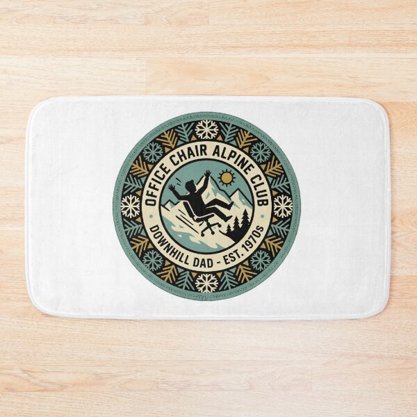 Item preview, Office Chair Alpine Club Downhill Dad Badge | Ski Dad Funny Winter Patch designed and sold by IM Hunter.