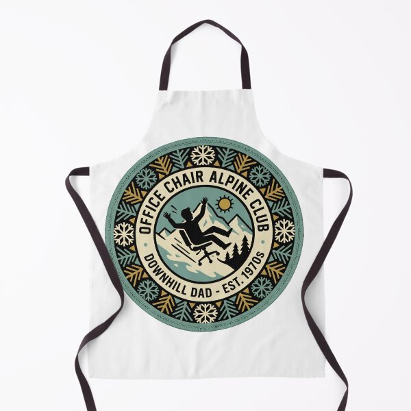 Item preview, Office Chair Alpine Club Downhill Dad Badge | Ski Dad Funny Winter Patch designed and sold by IM Hunter.