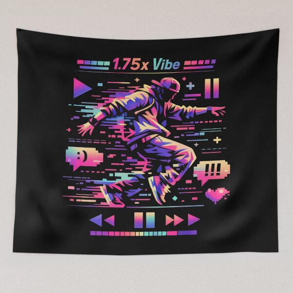 Item preview, Aesthetic 1.75x Vibe Art Styles Glitch Dancer designed and sold by SplashTastic.
