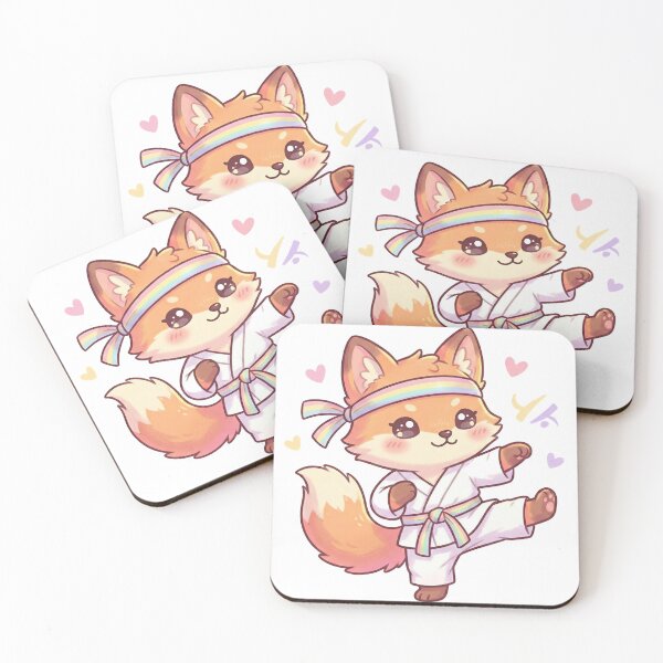 Item preview, Kawaii Cute Karate Fox  designed and sold by Grewtrel.