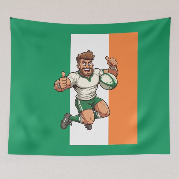 Item preview, Rugby Player Leaping designed and sold by taiche.