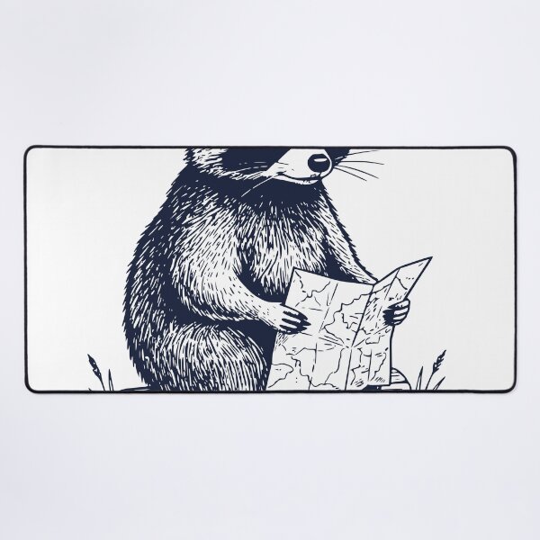 Item preview, Still Thinking It Through Raccoon – Vintage Engraved Hiking Raccoon Illustration designed and sold by TeeVerse27.